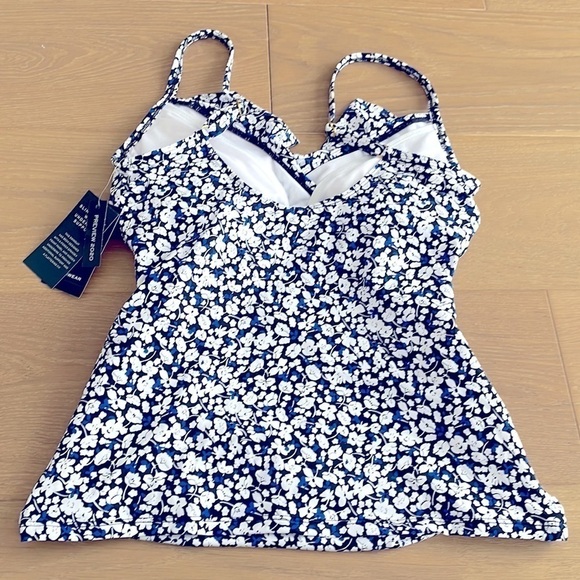 NWT Ralph Lauren Ditzy Underwire Lingerie Ruffle Tankini Swim Top - Picture 3 of 5